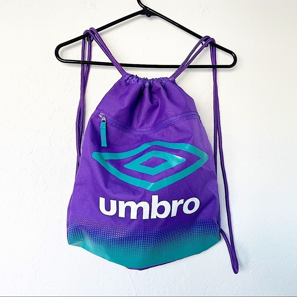 Umbro Duotone Carrysack Drawstring Bag - Purple‎ Turquoise
